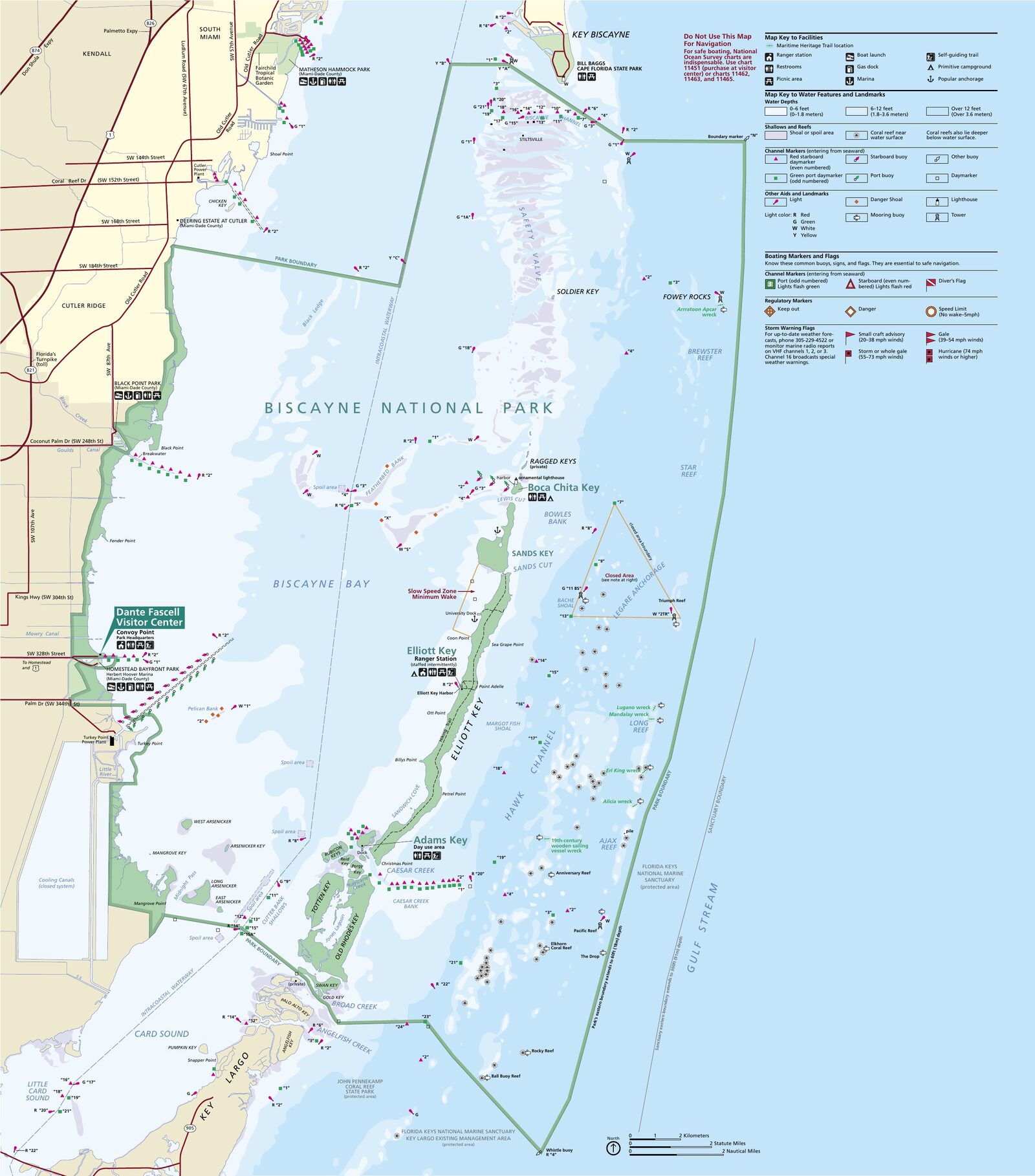 Official NPS map of Biscayne (Unigrid)