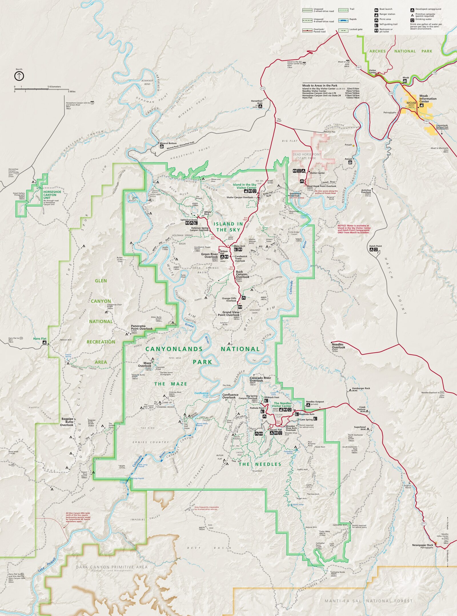 Official NPS map of Canyonlands (Unigrid)
