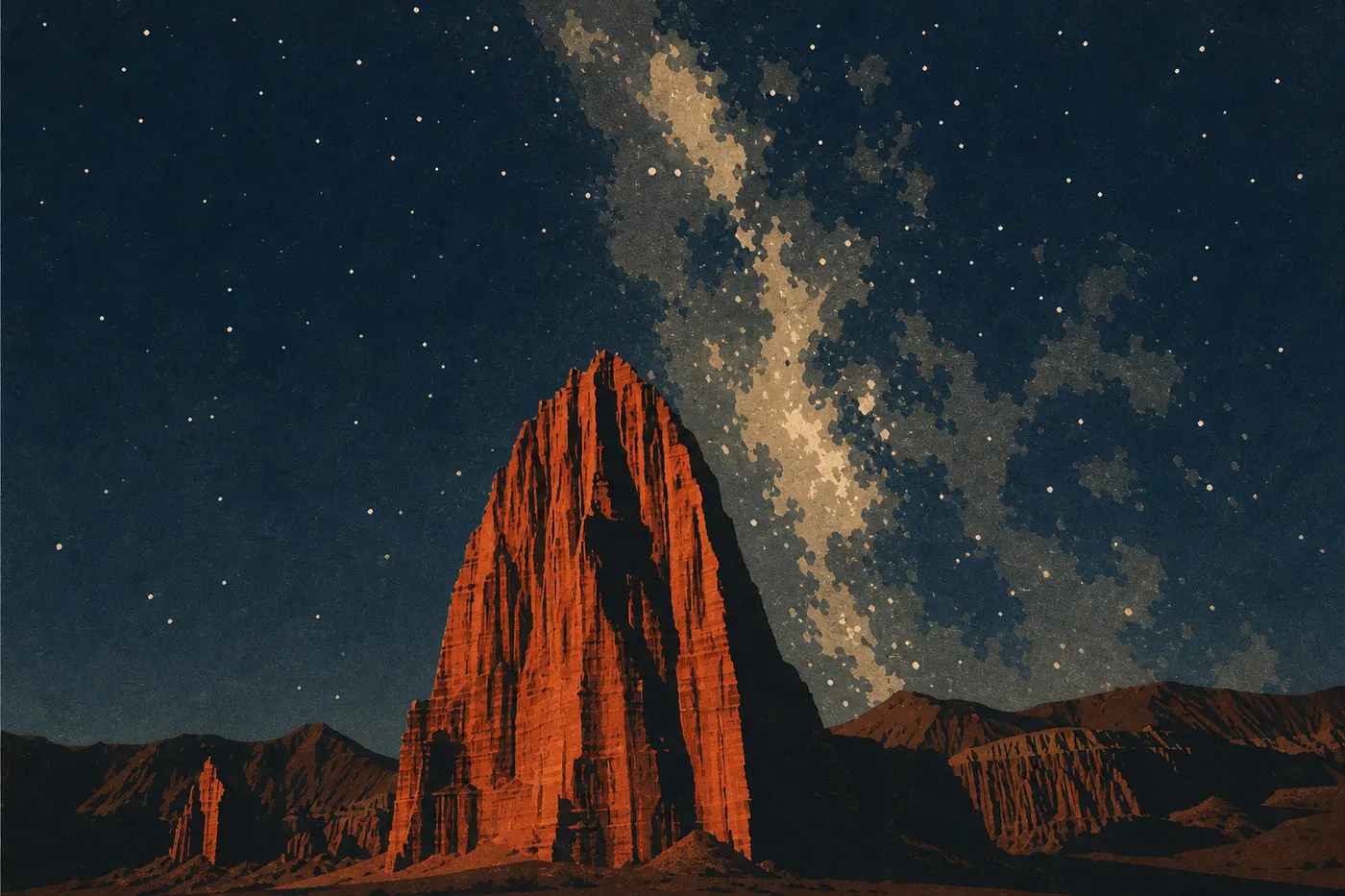 Illustration sérigraphiée : Astronomie et photographie