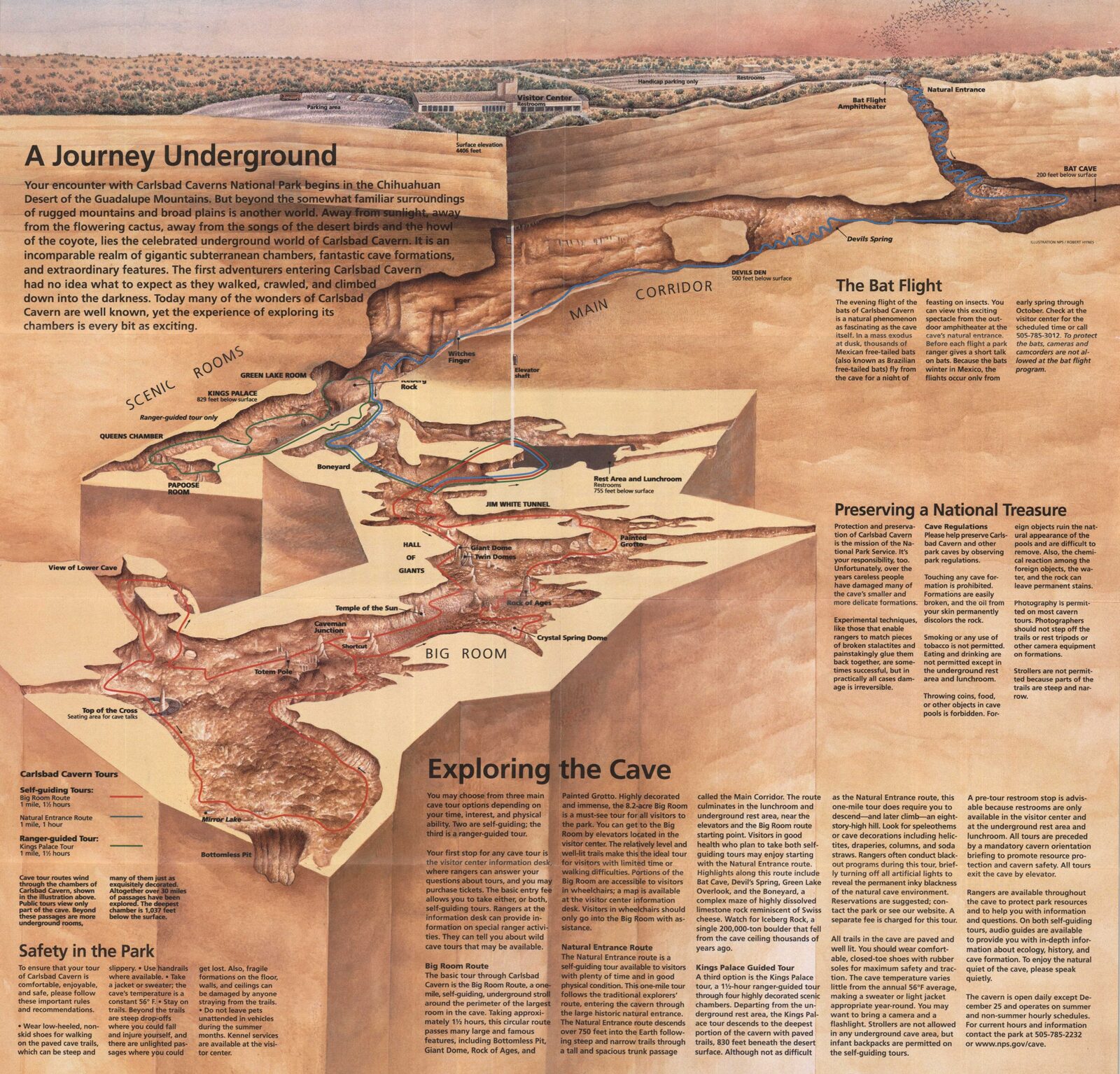 Official NPS map of Carlsbad Caverns (Unigrid)
