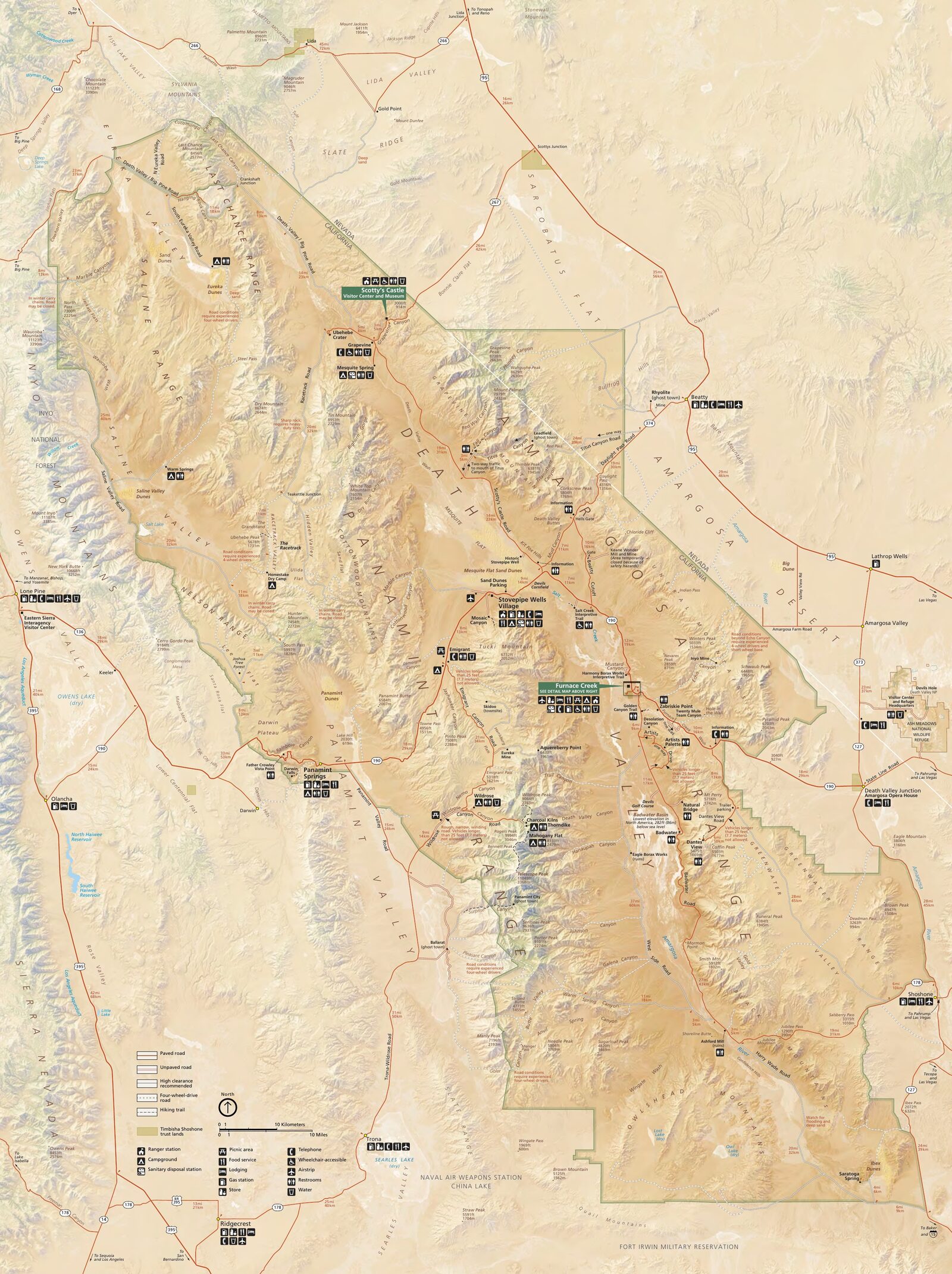 Official NPS map of Death Valley (Unigrid)