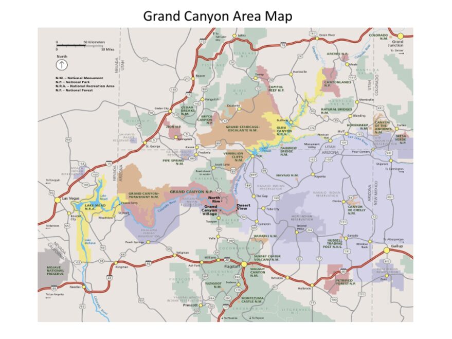 Official NPS map of Grand Canyon (Unigrid)
