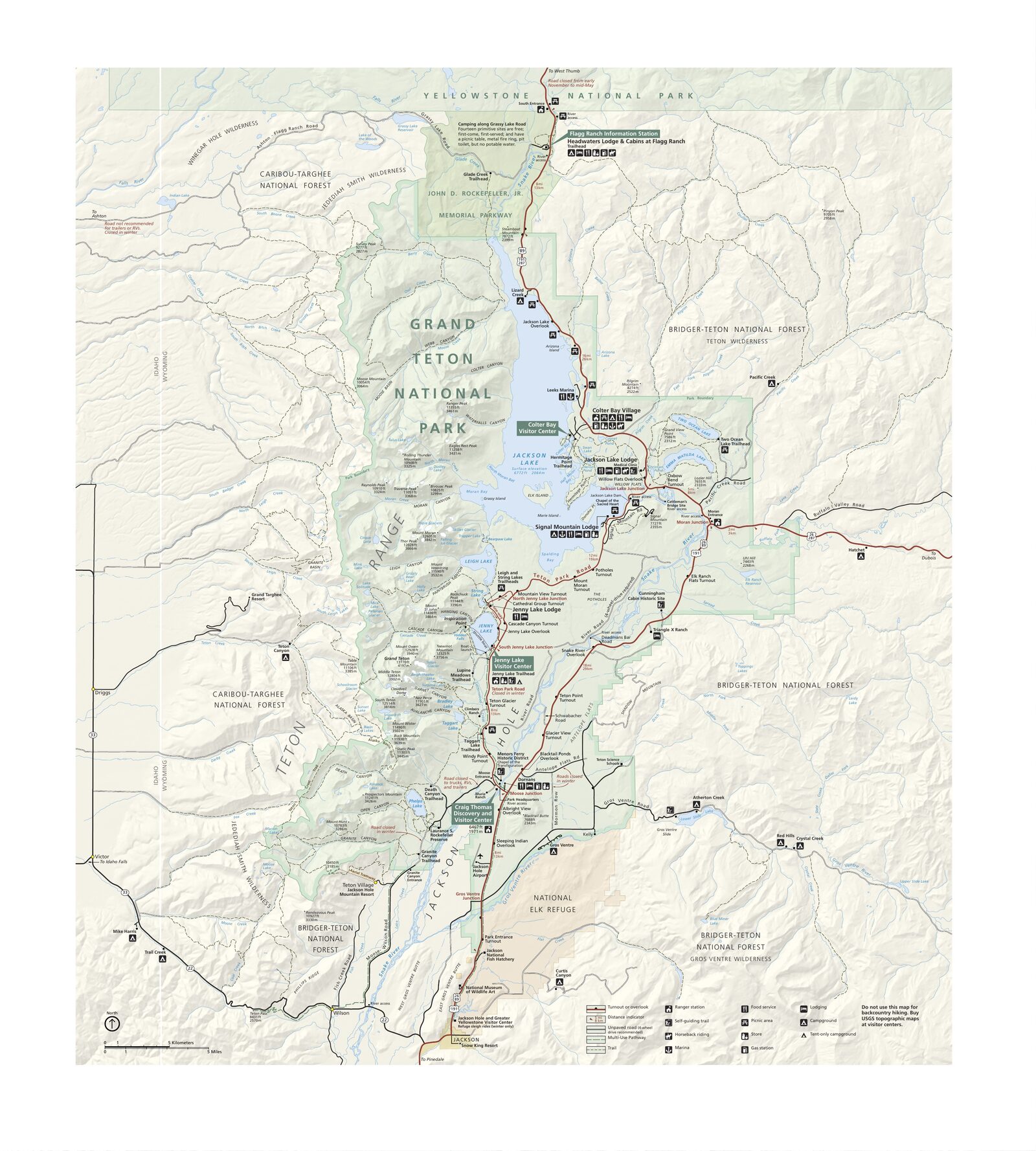 Official NPS map of Grand Teton (Unigrid)