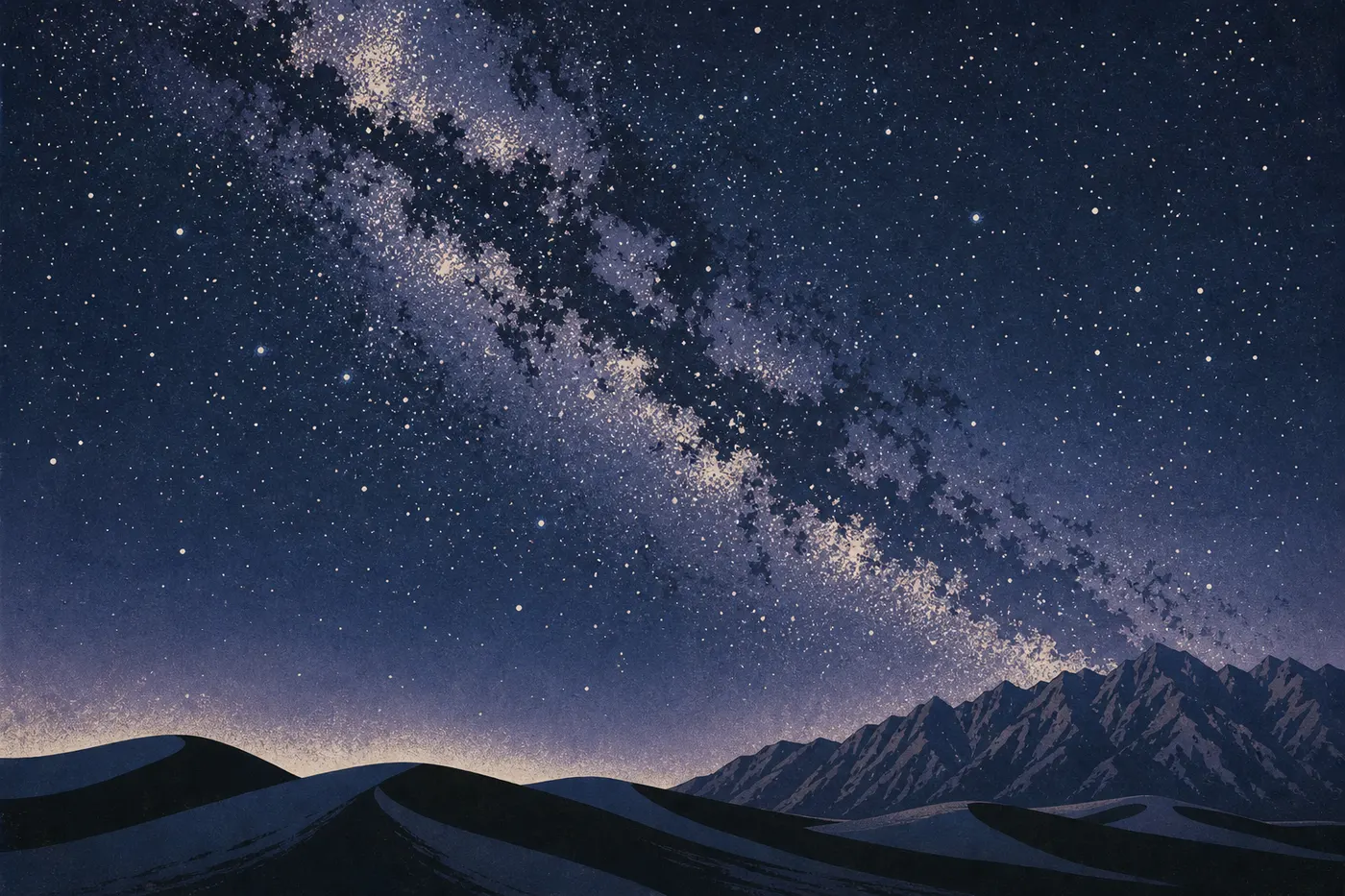 Illustration sérigraphiée : Astronomie et sorties nocturnes