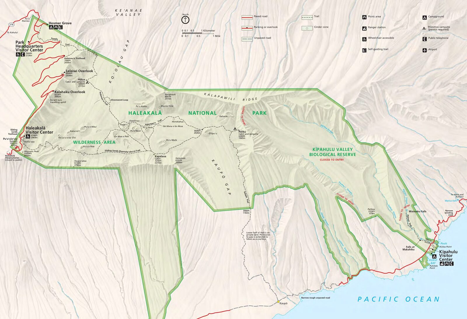 Official NPS map of Haleakalā (Unigrid)