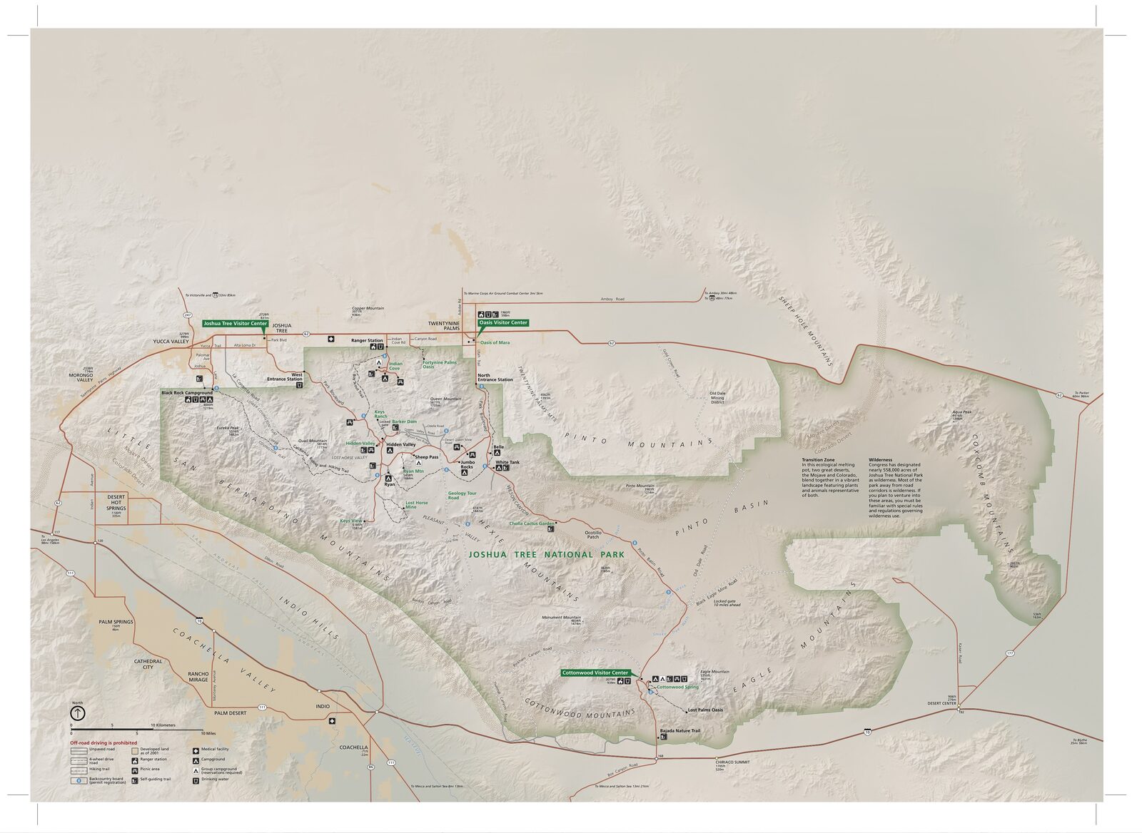 Official NPS map of Joshua Tree (Unigrid)