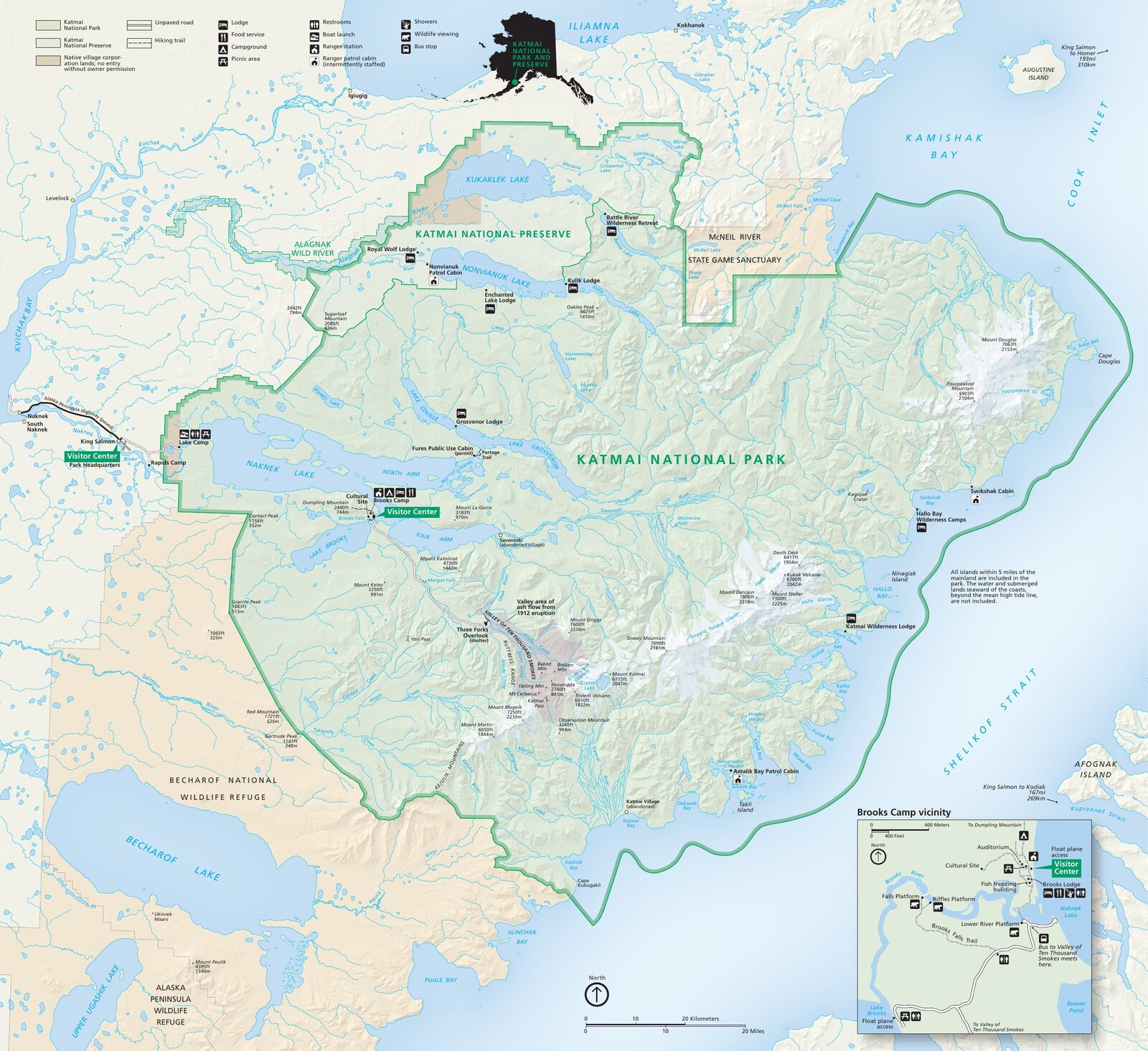 Official NPS map of Katmai (Unigrid)