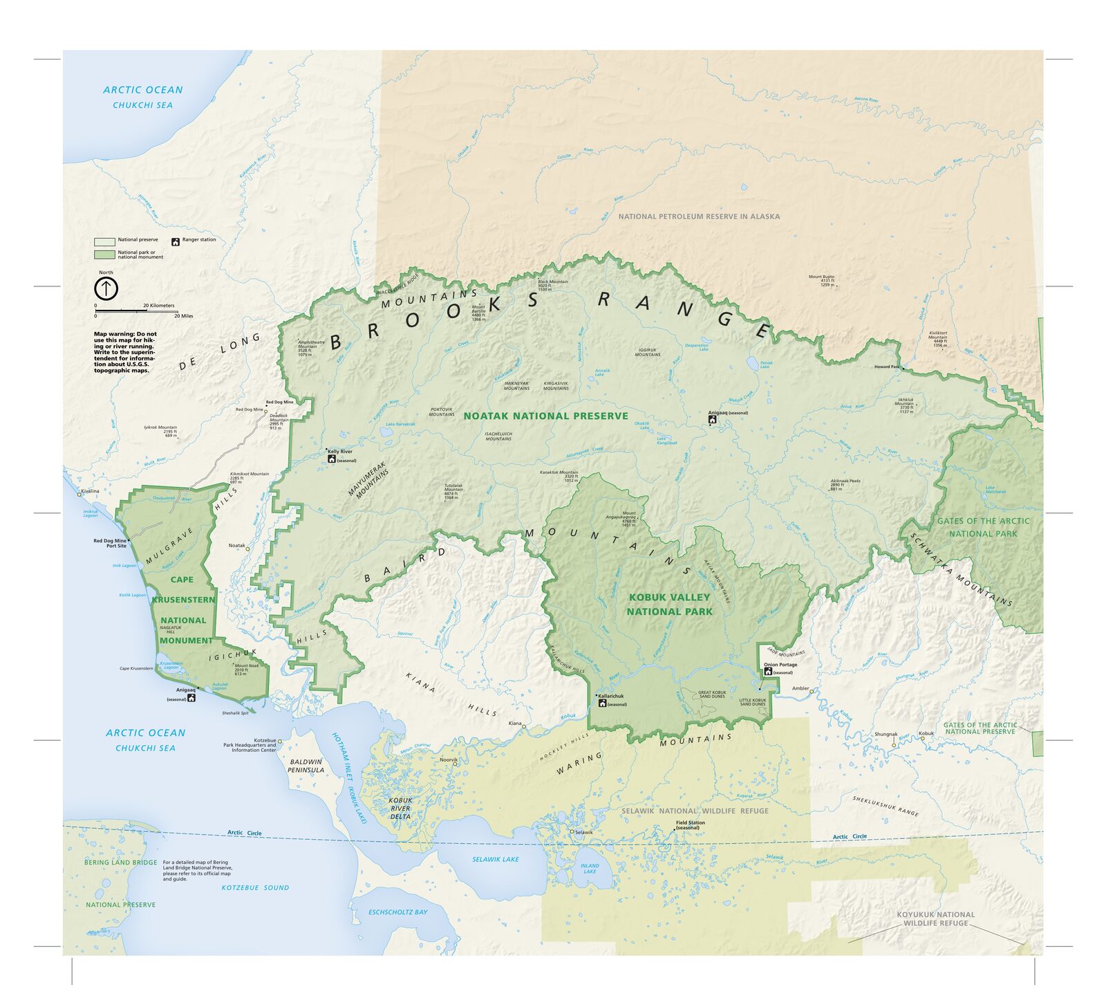 Official NPS map of Kobuk Valley (Unigrid)