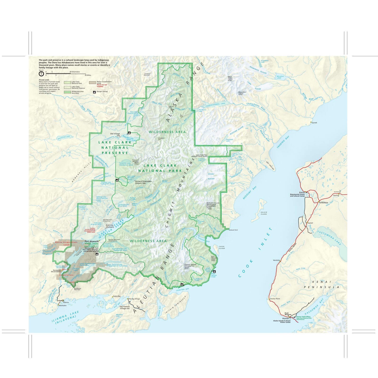 Official NPS map of Lake Clark (Unigrid)