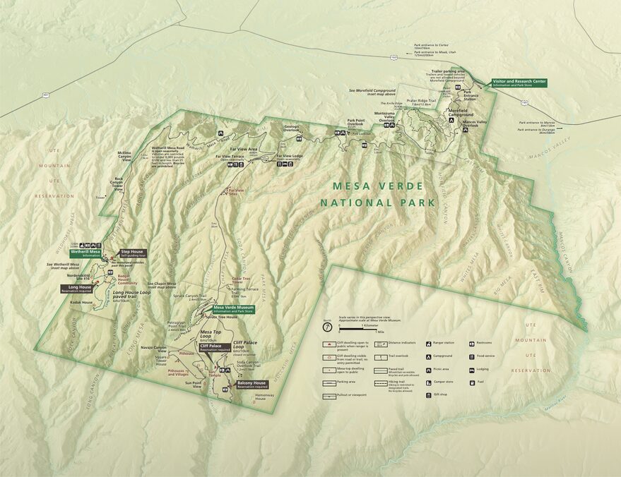 Official NPS map of Mesa Verde (Unigrid)