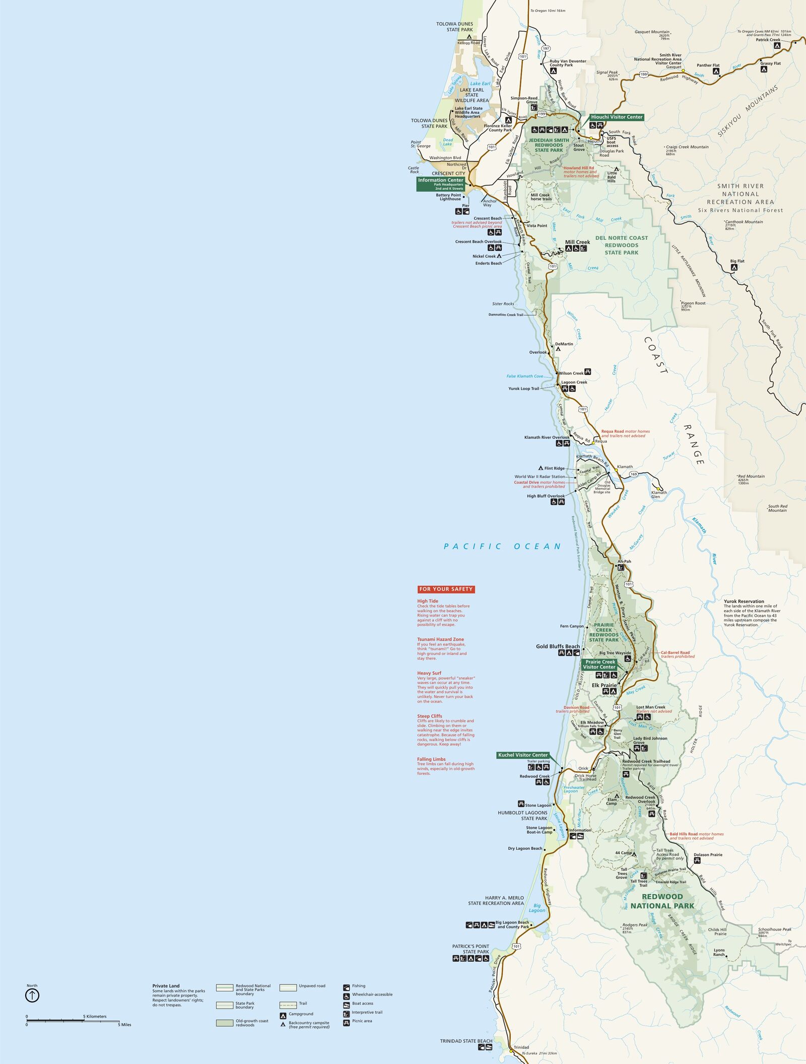 Official NPS map of Redwood (Unigrid)