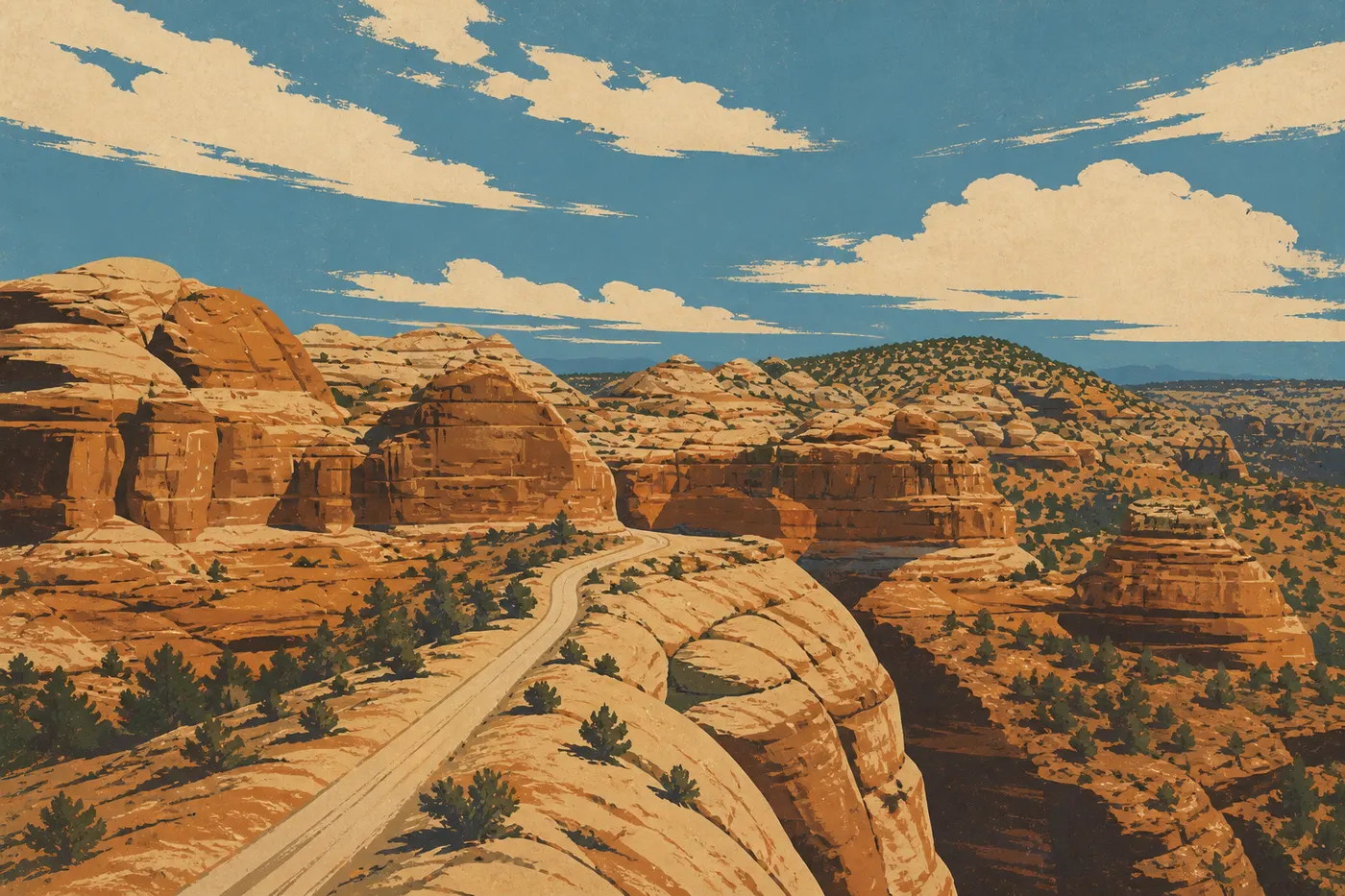 La Scenic Byway 12 sur l’arête du Hogback, près d’Escalante.