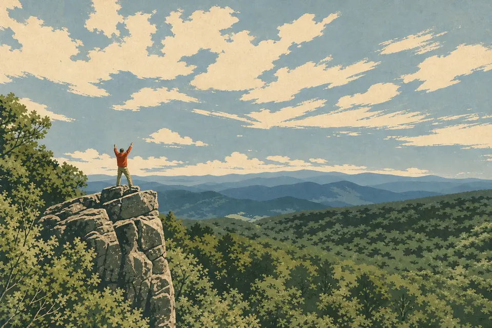 Illustrated poster of Shenandoah