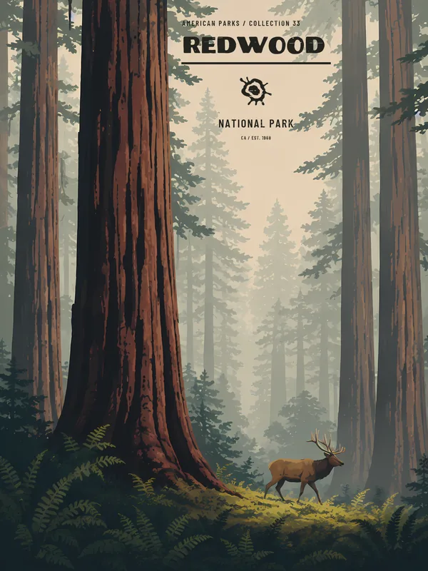 Redwood National Park Poster