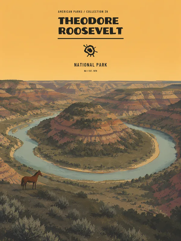 Theodore Roosevelt National Park Poster