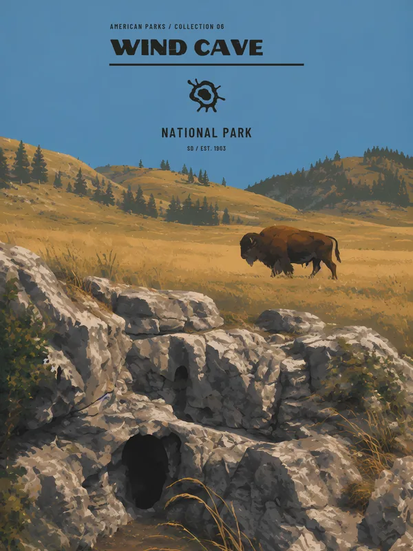 Wind Cave National Park Poster