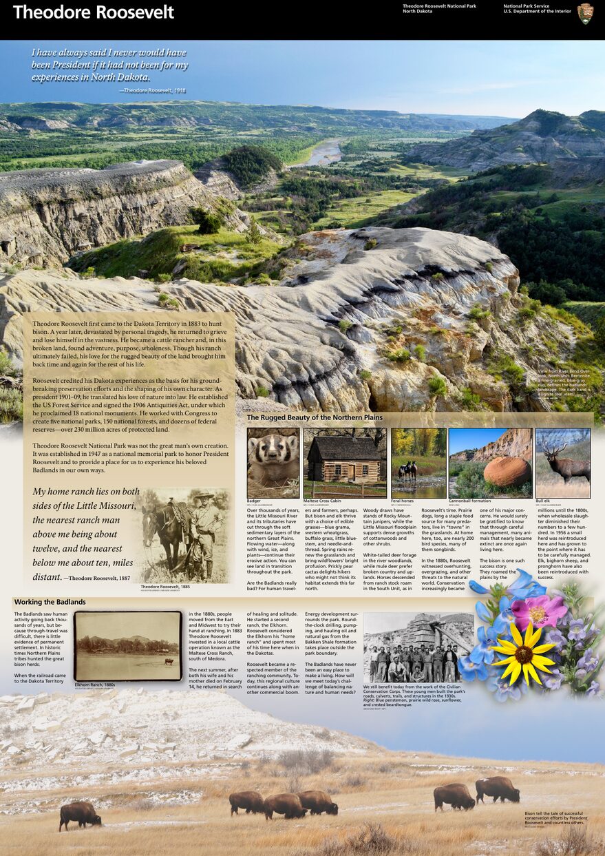 Official NPS map of Theodore Roosevelt (Unigrid)