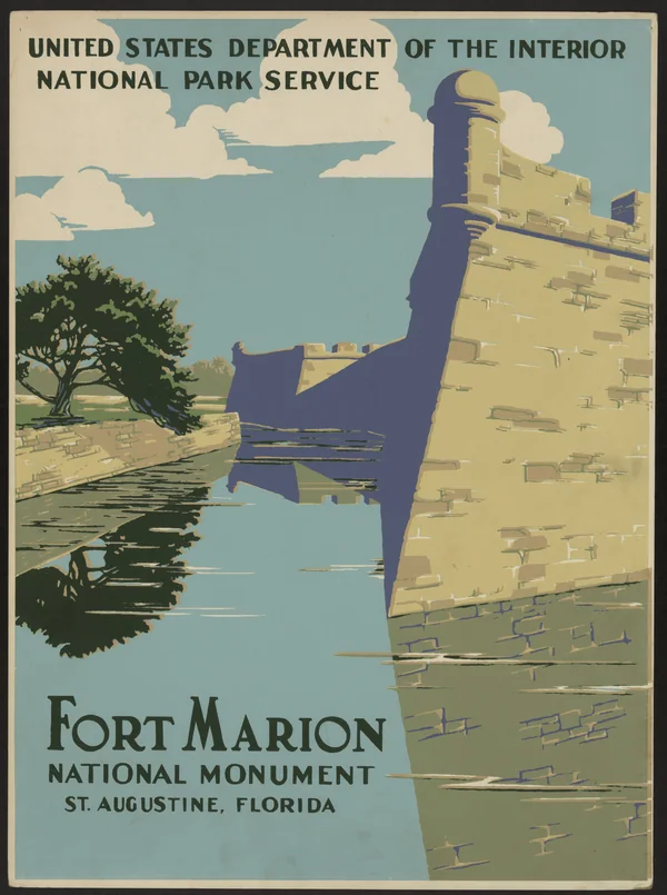 Fort Marion National Monument, St. Augustine, Florida, vers 1938