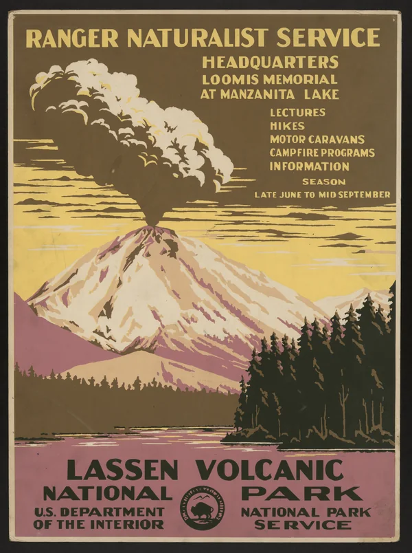 Lassen Volcanic National Park, Ranger Naturalist Service, vers 1938
