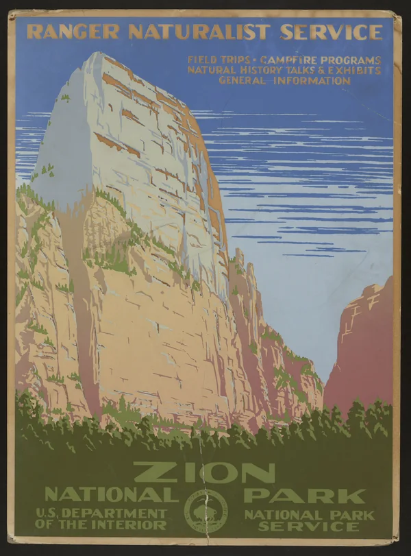 Zion National Park, Ranger Naturalist Service, C. Don Powell, vers 1938