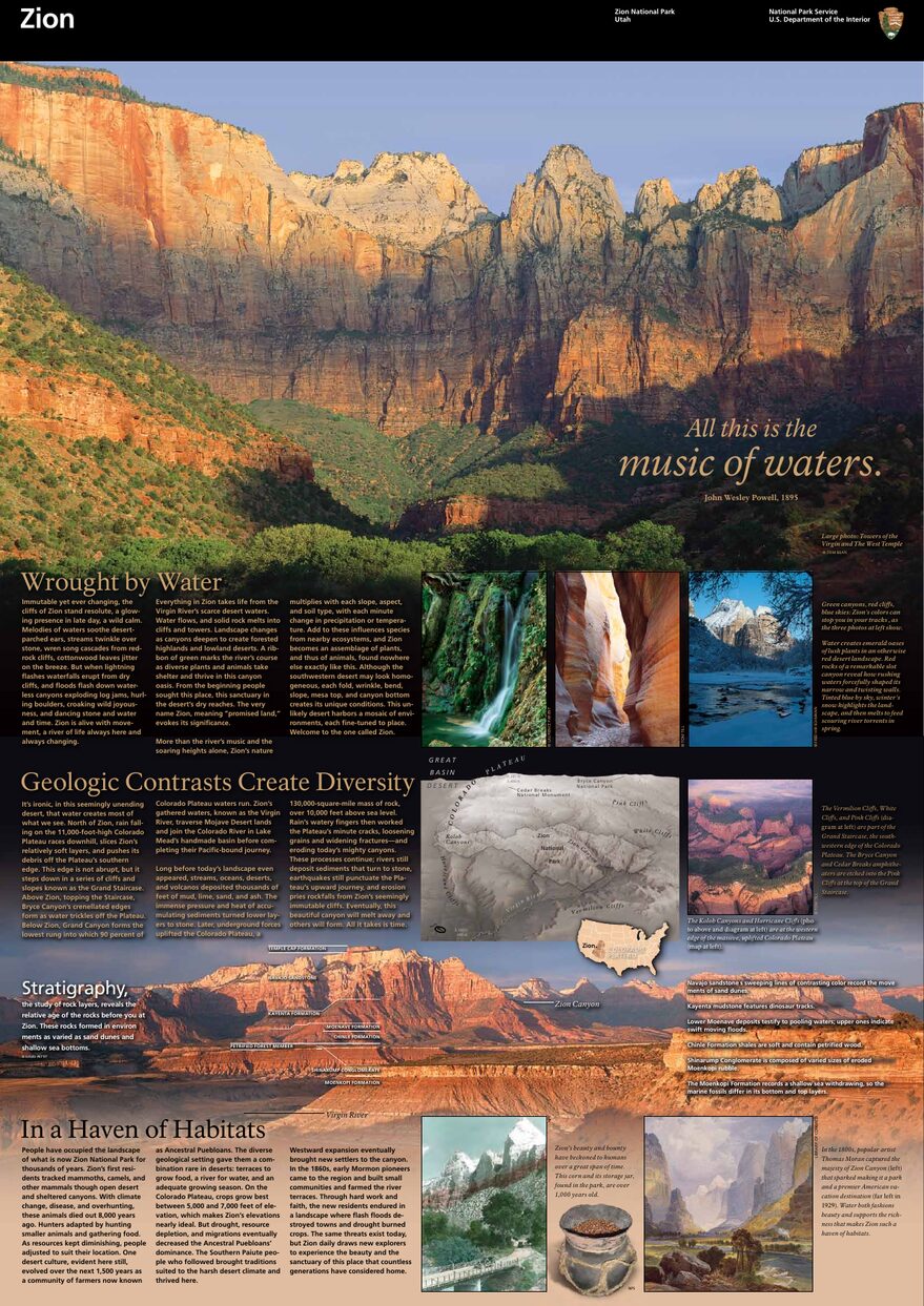 Official NPS map of Zion (Unigrid)